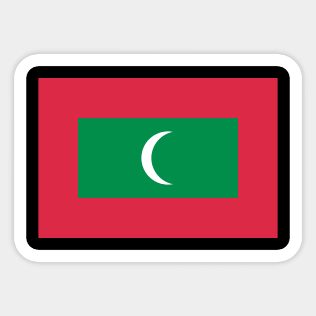Maldives Sticker by Wickedcartoons